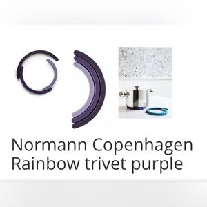 NIB Norman Copenhagen Rainbow Trivet in Purple